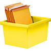 Storex 4 Gallon Storage Bin, Yellow, Pack of 3 Image 3