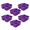 Storex Small Caddy, Purple, Pack of 6 Image 1