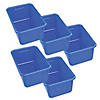 Storex Small Cubby Bin, Blue, Pack of 5 Image 1