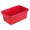 Storex Small Cubby Bin, Red, Pack of 5 Image 1
