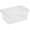 Storex Small Cubby Bin, Translucent, 5-Pack Image 1