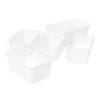 Storex Small Cubby Bin, Translucent, 5-Pack Image 1