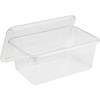 Storex Small Cubby Bin with Lid, Clear, Pack of 3 Image 1