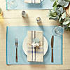 Storm Blue Eco-Friendly Chambray Fine Ribbed Placemat 6 Piece Image 4