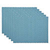 Storm Blue Textured Twill Weave Placemat 6 Piece Image 1