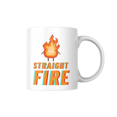 Straight Fire Mug by Dancing Littles Jungle Image 1