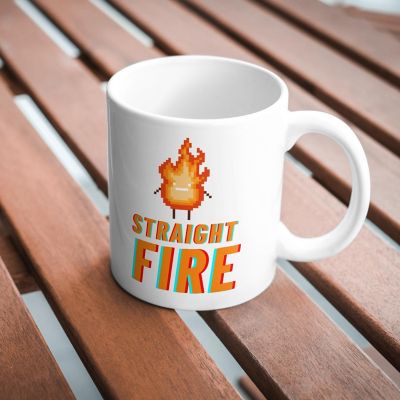 Straight Fire Mug by Dancing Littles Jungle Image 2