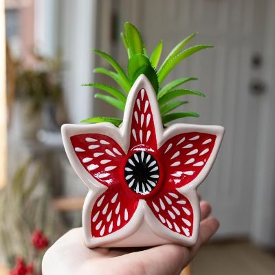 Stranger Things Demogorgon 3-Inch Ceramic Mini Planter with Artificial Succulent Image 3
