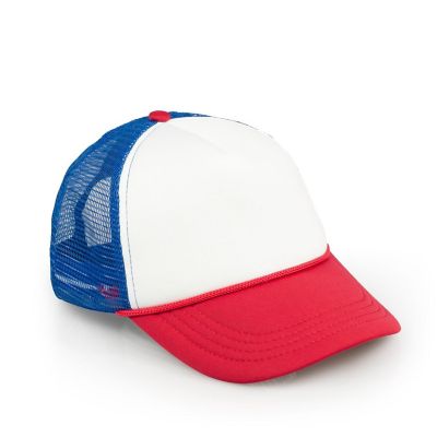 Stranger Things Mesh Red White &amp; Blue Vintage Mesh Trucker Cap Image 1