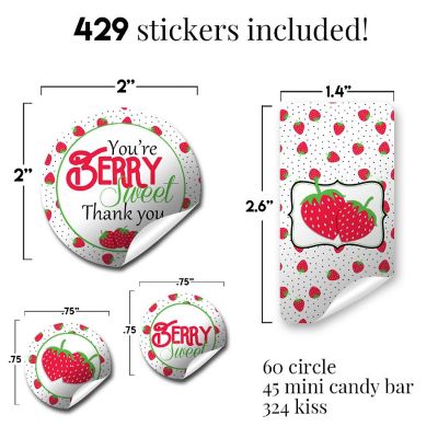 Strawberry Birthday Sticker Bundle 429pc. by AmandaCreation Image 1