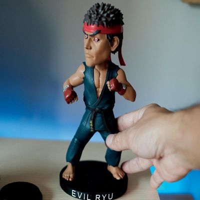 Street Fighter Evil Ryu 8-Inch Resin Bobblehead Figure  Toynk Exclusive Image 3