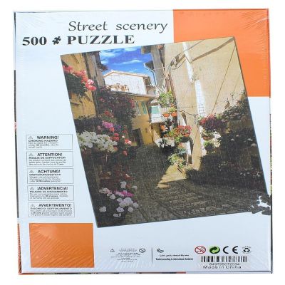 Street Scenery Village Street 500 Piece Jigsaw Puzzle Image 1