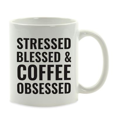 Stressed Blessed Obsessed ceramic mug Image 2