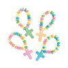 Stretchable Hard Candy Cross Bracelets - 12 Pc. Image 1