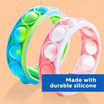 Studico Push & Pop Fidget Bracelets for Kids, Multi-Colored Silicone Sensory Toys Image 1