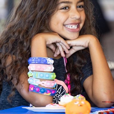 Studico Push & Pop Fidget Bracelets for Kids, Multi-Colored Silicone Sensory Toys Image 2