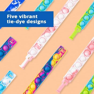 Studico Push & Pop Fidget Bracelets for Kids, Multi-Colored Silicone Sensory Toys Image 3