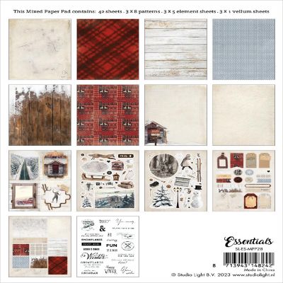 Studio Light Essentials Mixed Paper Pad 5.83"X8.25"-Nr. 28, Nostalgic Winter Image 1