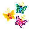 Stuffed Butterfly Lotsa Pops Popping Toy Backpack Clip Keychains - 12 Pc. Image 1