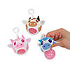 Stuffed Cow Gel Bead Squeeze Toy Backpack Clip Keychains Image 1