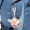 Stuffed Cow Squeezeball Backpack Clip Keychains Image 1