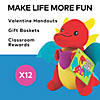Stuffed Dragon Valentine Exchanges with Card for 12 Image 2