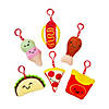 Stuffed Fast-Food Backpack Clip Keychains - 12 Pc. Image 1