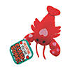 Stuffed Lobster Valentine Exchanges with Card for 12 Image 1
