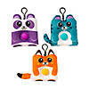 Stuffed Zoo Animal Lotsa Pops Popping Toy Backpack Clip Keychains - 12 Pc. Image 1