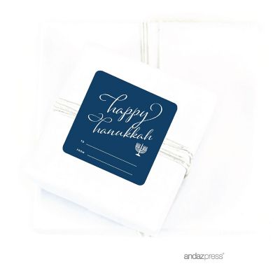 STYLIZED HAPPY HANUKKAH TO/FROM LABELS Image 1