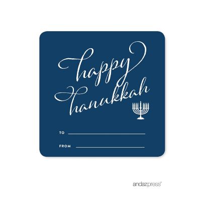 STYLIZED HAPPY HANUKKAH TO/FROM LABELS Image 1
