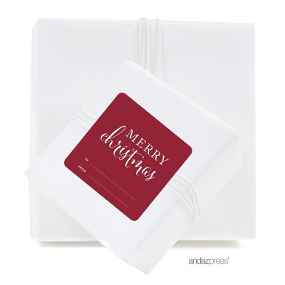 STYLIZED MERRY CHRISTMAS TO/FROM LABELS Image 1