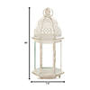 Sublime Distressed White Large Lantern 16" Image 1