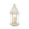 Sublime Distressed White Large Lantern 16" Image 3