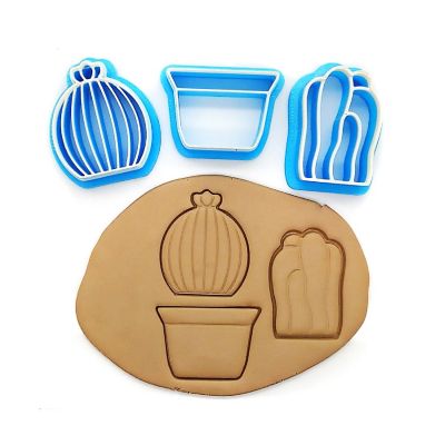 Succulent &amp; Cactus in Pot Clay Cutter Set, 3 pc Image 1