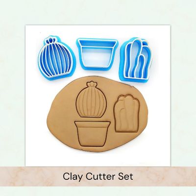 Succulent &amp; Cactus in Pot Clay Cutter Set, 3 pc Image 2