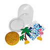 Summer Beach Glitter Snow Globe Craft Kit - Makes 12 Image 1