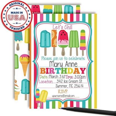 Summer Popsicle Invitations 40pc.by AmandaCreation Image 2