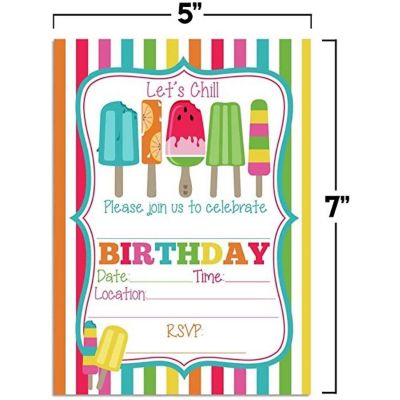 Summer Popsicle Invitations 40pc.by AmandaCreation Image 3