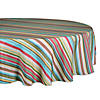 Summer Stripe Outdoor Tablecloth 60 Round Image 1