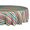 Summer Stripe Outdoor Tablecloth 60 Round Image 1