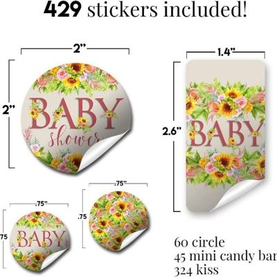 Sunflower &amp; Peony Sticker Bundle 429pc. by AmandaCreation Image 1