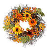 Sunflowers and Pine Cones Fall Artificial Thanksgiving Wreath - 24-Inch  Unlit Image 1