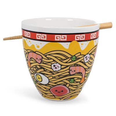 Sunken Noodles Japanese Dinnerware Set  16-Ounce Ramen Bowl and Chopsticks Image 1
