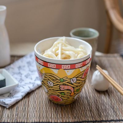 Sunken Noodles Japanese Dinnerware Set  16-Ounce Ramen Bowl and Chopsticks Image 3