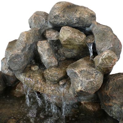 Sunnydaze 18"H Electric Resin Rocky Ravine Waterfall Outdoor Water Fountain Image 2