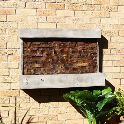 Sunnydaze 24"H Electric Polyresin Ancient Wall Indoor/Outdoor Wall-Mount Water Fountain Image 1