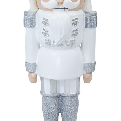 Sunnydaze 37" Sterling the Silver Christmas Nutcracker Statue - 2Pk Image 2