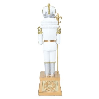 Sunnydaze 47" Pierre the Fleur-de-Lis Christmas Nutcracker Statue Image 3
