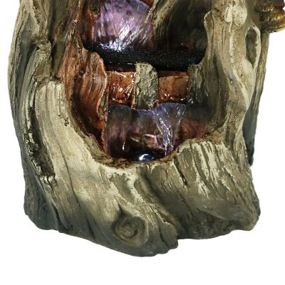 Sunnydaze Indoor Home Decorative Cascading Caves Waterfall Tabletop Water Fountain with LED Lights - 14" Image 2